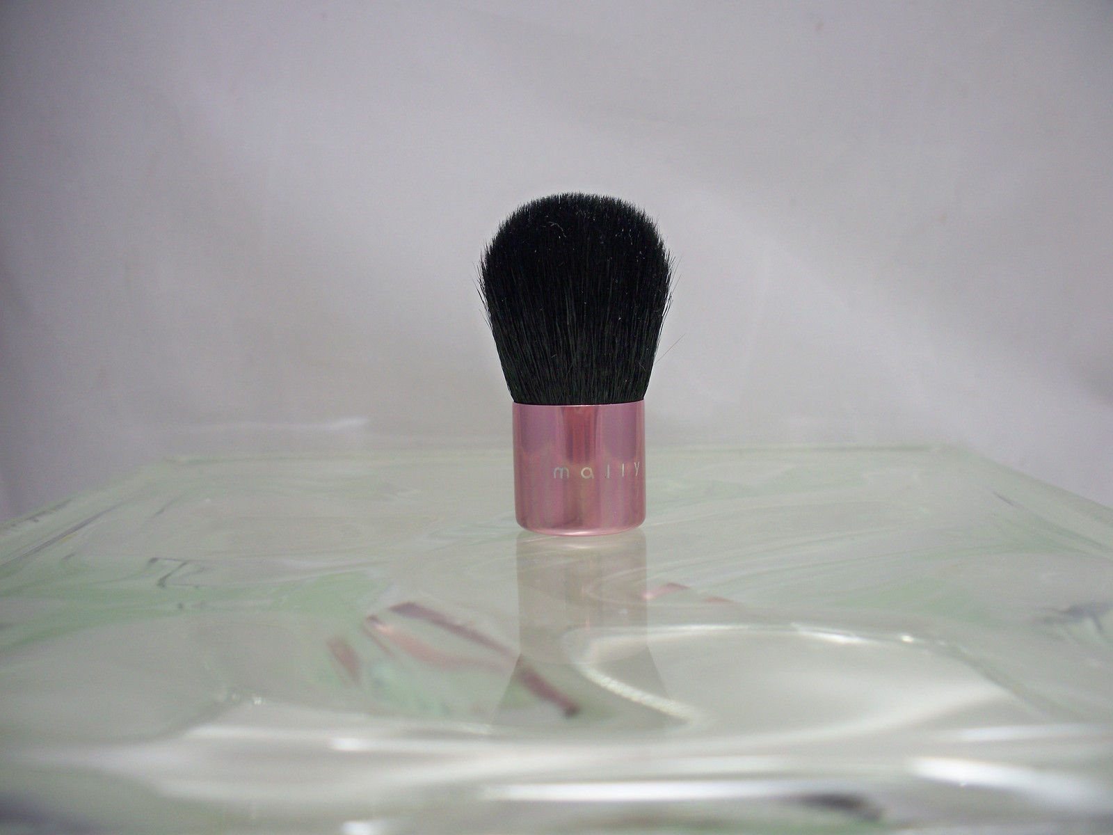 Mally Roncal Beauty Mini Kabuki Brush with pink metal handle - $15.50