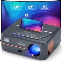 Hasatek Projector With Wifi And Bluetooth, 400 Ansi Lumen 4K Hd, And Usb. - £127.89 GBP