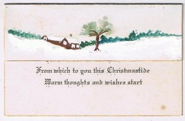 Holiday Greeting Card Christmas Small Top Fold Over Card 3 x 4.5 - $2.95 CAD