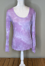 sundry NWOT women’s long sleeve tie dye t shirt size 1 purple D11 - £24.93 GBP