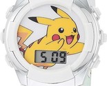 NEW Pokemon Pikachu Digital LCD Quartz Watch w/ Flashing LED Lights whit... - £7.82 GBP