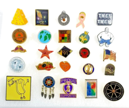 Lot of 25 Assorted Lapel Pins Vintage &amp; Modern Mixed Themes Collectible ... - $22.50