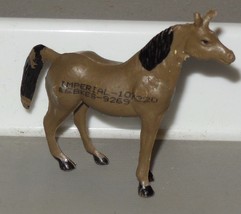 Pretend Play 2&quot; HORSE PVC figure RARE Vintage Hard Plastic equestrian - $4.81