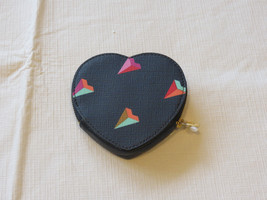 Fossil SL6899745 Vday Heart Coin Hearts black coin id purse Valentines Day NWT*^ - £20.39 GBP