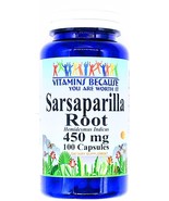 450/900mg Sarsaparilla Root 100 Capsules Detox Dietary Supplement - $13.21