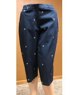 Briggs New York  4P Capri , NWT, Deep Navy Blue w/ Pink/green dragonflies - $24.50