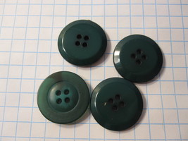 Vintage lot of Sewing Buttons - Dark Green / Black Swirl Rounds - $10.00