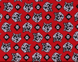 Cotton Cub Scouts Wolf Wolves Paws Red Fabric Print by the Yard D576.35 - £9.61 GBP