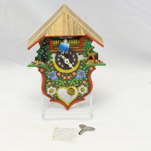 German Bird House Pendulum Wind Up Clock with Key Harbsmier - £157.63 GBP