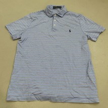 Polo Ralph Lauren Shirt XL Mens Short Sleeve Blue Stripe Blue Pony - £13.40 GBP