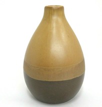 Three Tone Brown Ombre Pottery Jug Vessel Vase 8.5&quot; Tall 6&quot; Wide - £15.02 GBP