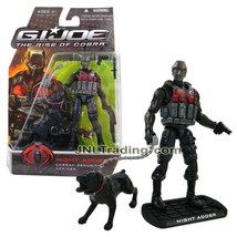 Year 2009 GI JOE Movie The Rise of Cobra 4&quot; Figure Security Officer NIGHT ADDER - £23.97 GBP