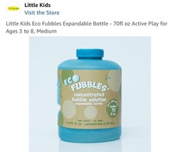 Little Kids Eco Fubbles Expandable Bottle Bubble Solution - $274.56 MXN