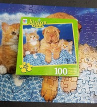Ron Kimball Junior Puzzle Dog Cats 100 Pc  Shar-Pei Kittens - $9.50
