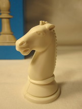 1974 Whitman Chess & Checkers Set Game Piece: White Knight Pawn - $1.25