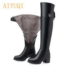 Thigh High Boots Women New Over The Knee Boots Women Genuine Leather Women Winte - £113.03 GBP