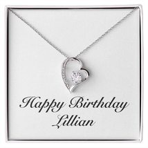 Happy Birthday Lillian - Forever Love Necklace Personalized Name - £47.22 GBP