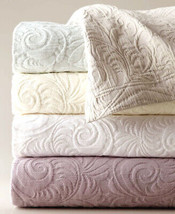 Sferra HANNAH Lavender King 5 PC. Coverlet Shams Set Cotton Matelasse Scroll New - £199.75 GBP