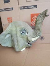Elephant Over Head Halloween Adult Latex Mask zoo animal safari costume ... - $19.80