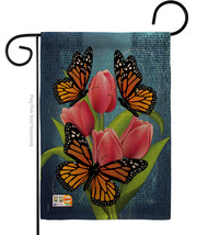 Monarch Butterflies Burlap - Impressions Decorative Garden Flag G154078-DB - £18.36 GBP