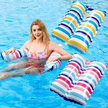Pool Floats - 2 Pack Floats for Swimming Pool, 4-in-1 Pool Floats Hammock - £18.28 GBP