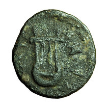 Roman Provincial Coin Myrina Aeolis AE16mm Apollo / Lyre Rare 03948 - £21.22 GBP