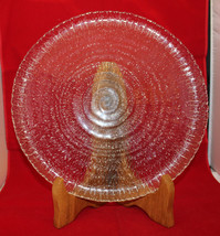 Arcoroc France Swirled Spirale Spiral Serving Party Glass Plate 30cm 11 3/4&quot;  - £40.38 GBP