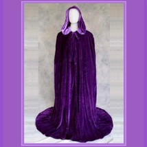 Medieval Gothic Hooded Velvet Cape Cloak 12th Century Clothing 7 Choice Colors image 8