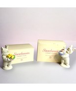 Dept 56 SNOWBUNNIES Set/2 Figures &quot;A Basket of Love&quot; &amp; &quot;A Basket of Joy&quot; - €17,35 EUR