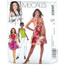 McCalls Sewing Pattern 5802 Derss Sash HILARY DUFF Misses Size 14-18 - $8.99