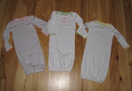 Baby Sleep Gown Sack Set Lot Circo 0-3 Girl Polka Dot C UPC Ake Stripe Infant - £19.77 GBP