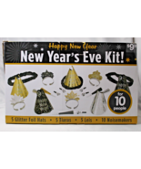 New Year&#39;s Eve Kit 5 Hats 5 Tiaras 5 Leis 5 Horns 5 Noisemakers Get Read... - £7.56 GBP