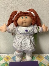 RARE 25th Anniversary Cabbage Patch Kid Girl Red Hair Green Eyes Head Mold 5 - £208.45 GBP