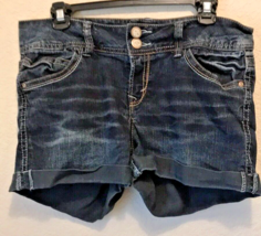 No Boundaries Cuffed Denim Shorts with Embellished Back Pockets Size 13 - $14.12