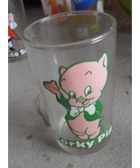 Vintage 1976 Peanut Butter Glass Cartoon Character - Porky Pig  - £14.75 GBP
