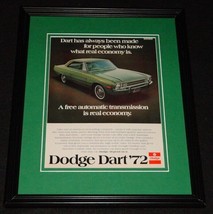 1972 Dodge Dart Framed 11x14 ORIGINAL Vintage Advertisement - £35.60 GBP