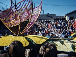 1961 Rose Parade Winged Floral Float Pasadena California Kodachrome 35mm Slide - £4.25 GBP