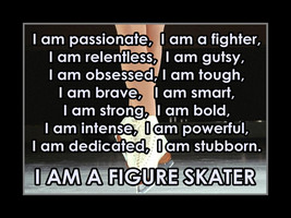 Inspirational Skating Poster Figure Skater Motivation Quote Daughter Gift - $22.99+