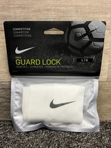 Nike Guard Lock Sleeves 1 Pair Mesh White Football Shin Sleeves - Adult Unisex - $10.93