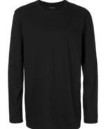 HELMUT LANG Mens Top Long Sleeve Standart Fit Solid Black Size XS G09HM517 - £33.16 GBP