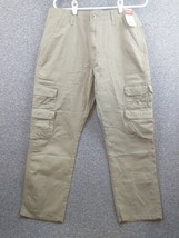 Wrangler Authentics Cargo Pants Mens 32x30 Tan Chore Tactical Workwear NEW - £23.29 GBP
