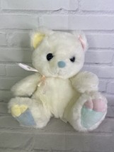VTG Sweet Surprise Teddy Bear Plush Stuffed Animal Pastel Paws Ears Blue Nose - £36.01 GBP