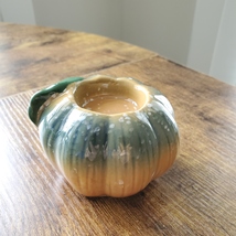 Ceramic Pumpkin Tealight Candleholder, Fall Decor Candle Holder image 5