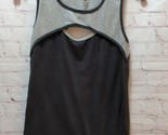 Women&#39;s Zumba Wear black gray front cutout medium tank top shirt - £4.64 GBP