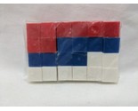 Lot Of (24) Board Game Cubes 1/2&quot; Red Blue White Plastic  - £17.12 GBP