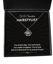 Hairstylist New Job Promotion Necklace Birthday Gifts - Crown Pendant Jewelry  - £39.11 GBP