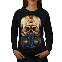 Wellcoda Skull With Mask Womens Sweatshirt, Triangle Casual Pullover Jumper - £23.10 GBP+