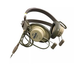 Vintage Telex 610 Headphones School Style Adjustable 6.3mm Jack Gray SKU... - $20.96