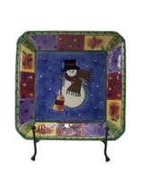 Vintage Sango The Sweet Shoppe Christmas By Zuezipkin Snowman 10&quot; Platter - $15.43