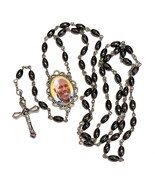 Hematite Photo Rosary Necklace Urn - $81.99 CAD